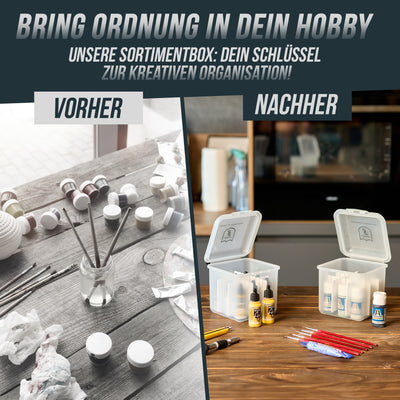 Lockdown Bottles Modellbau-Farben Sortierbox