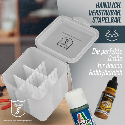 Lockdown Bottles Modellbau-Farben Sortierbox