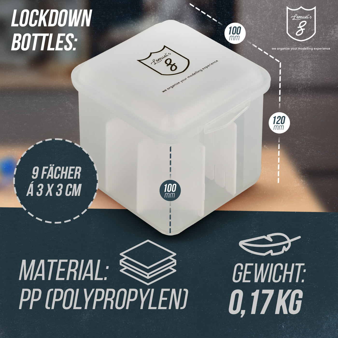 Lockdown Bottles Modellbau-Farben Sortierbox